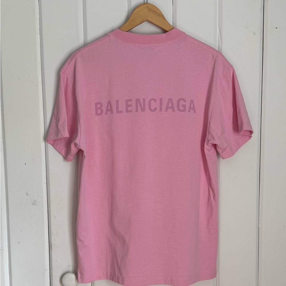 Balenciaga Pink Short Sleeve Tee